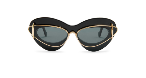 Gafas de sol cat-eye doble en acetato y metal